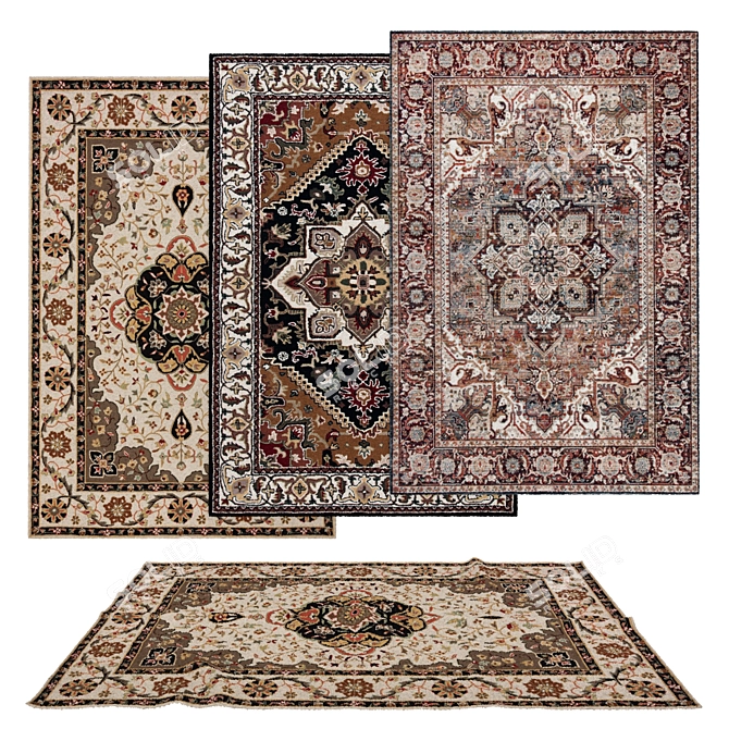 Abstract Rug Set 3D Models 3D model image 1