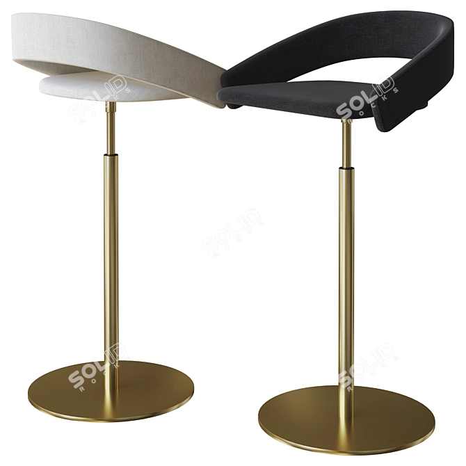 Modern 3D Kimmi Stool Model 3D model image 1