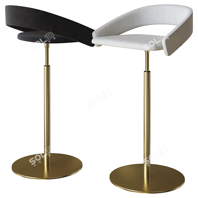 Modern 3D Kimmi Stool Model 3D model image 2