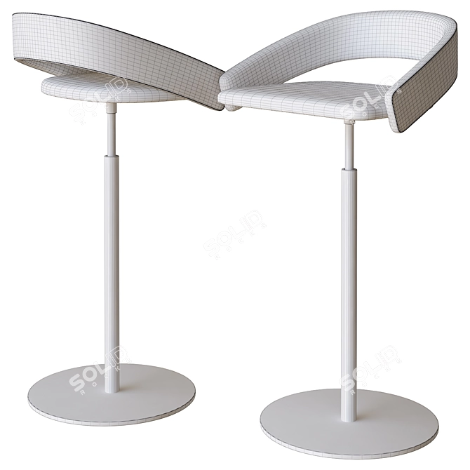 Modern 3D Kimmi Stool Model 3D model image 3