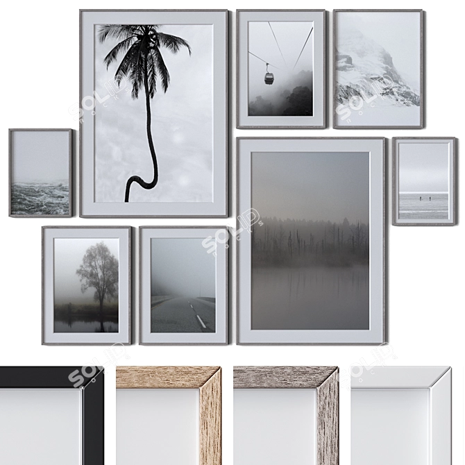 Modern Wall Art Set 2181 3D model image 1