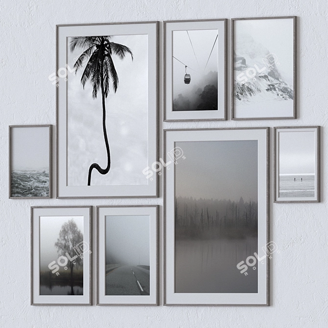 Modern Wall Art Set 2181 3D model image 2