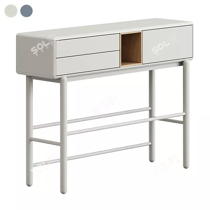 Teulat Corvo Console in Two-tone 3D model image 1