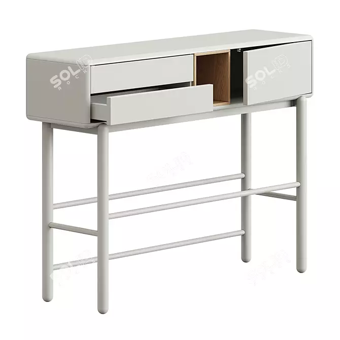 Teulat Corvo Console in Two-tone 3D model image 2