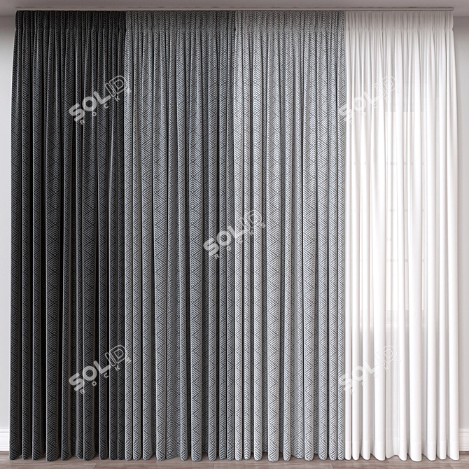 Versatile Curtain 3D Model 3D model image 1