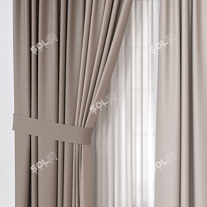 Versatile Curtain 3D Model - FBX, OBJ - Vray, Corona 3D model image 2