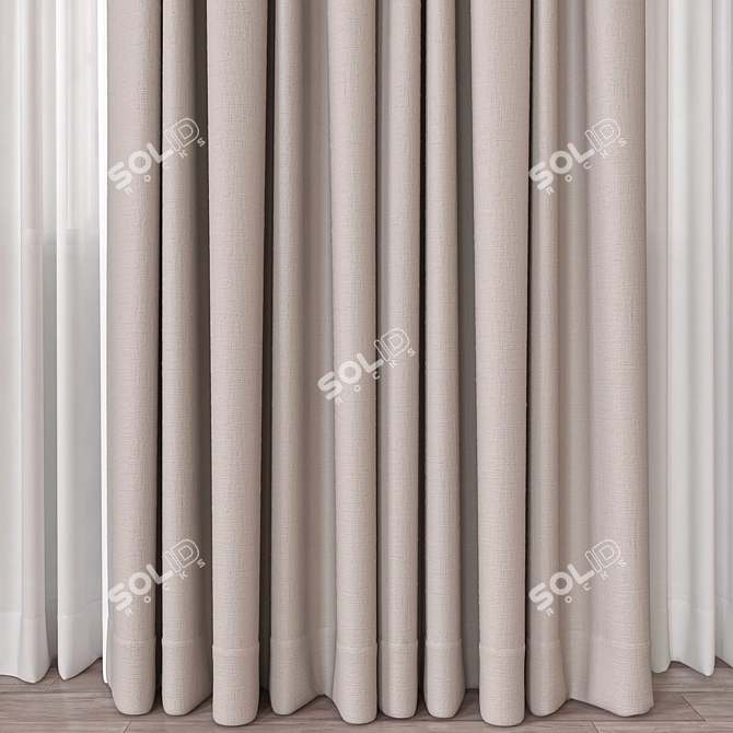 Versatile Curtain 3D Model - FBX, OBJ - Vray, Corona 3D model image 3