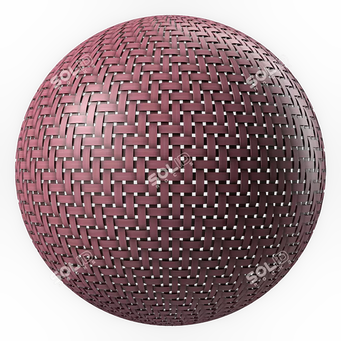 Wicker PBR 4k Seamless Texture 3D model image 1