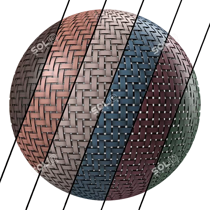 Wicker PBR 4k Seamless Texture 3D model image 2