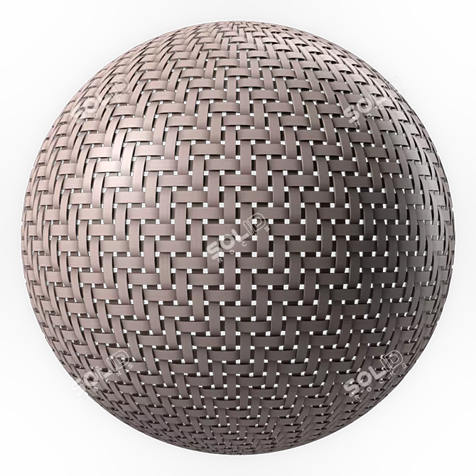 Wicker PBR 4k Seamless Texture 3D model image 3