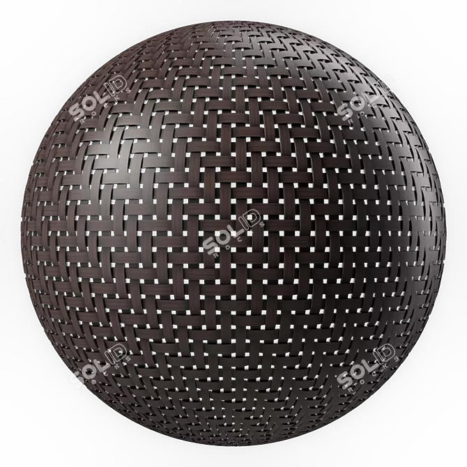 Wicker PBR 4k Seamless Texture 3D model image 7