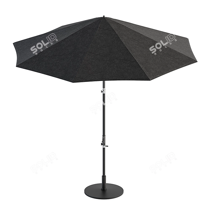 Rainproof Fabric Umbrella 05 3D model image 2