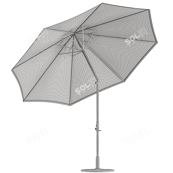 Rainproof Fabric Umbrella 05 3D model image 6