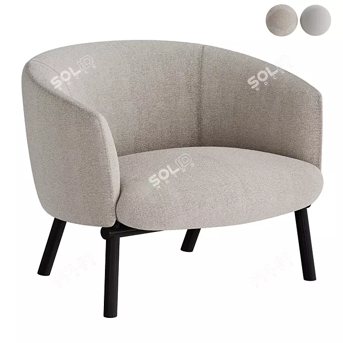 Modern Gallotti&Radice Armchair 3Ds Max 3D model image 2