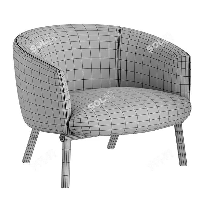 Modern Gallotti&Radice Armchair 3Ds Max 3D model image 5