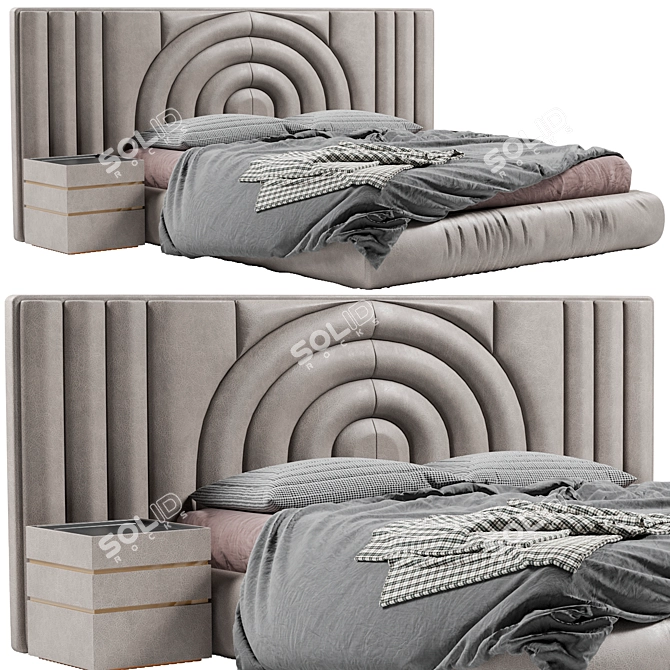 Mirella 2015 Luxury Bed Dimensions 3D model image 2
