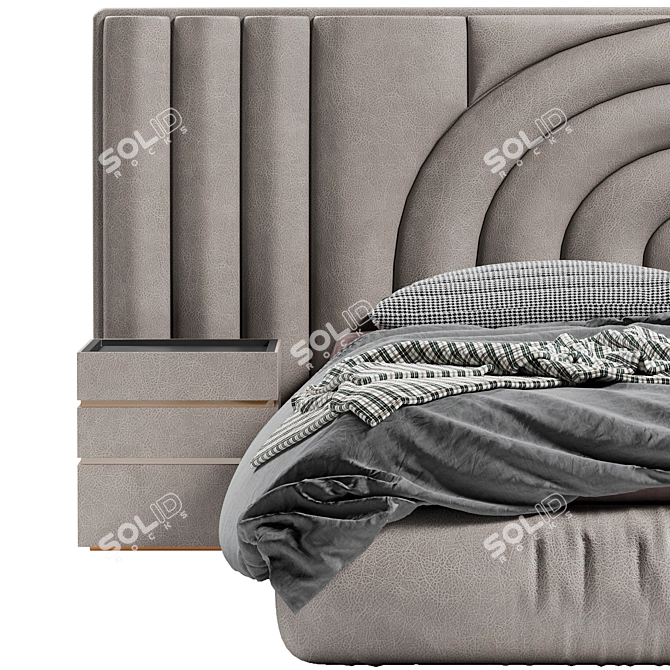 Mirella 2015 Luxury Bed Dimensions 3D model image 4