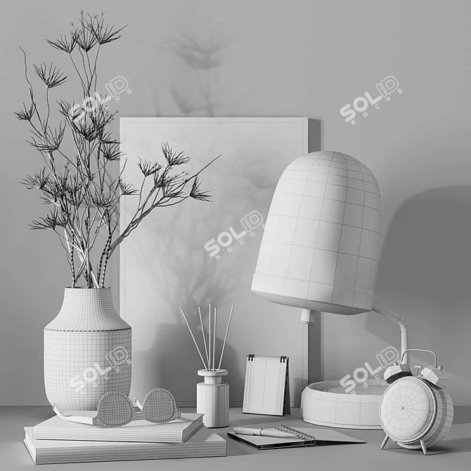 High-Quality 3D Decor Set 3D model image 2