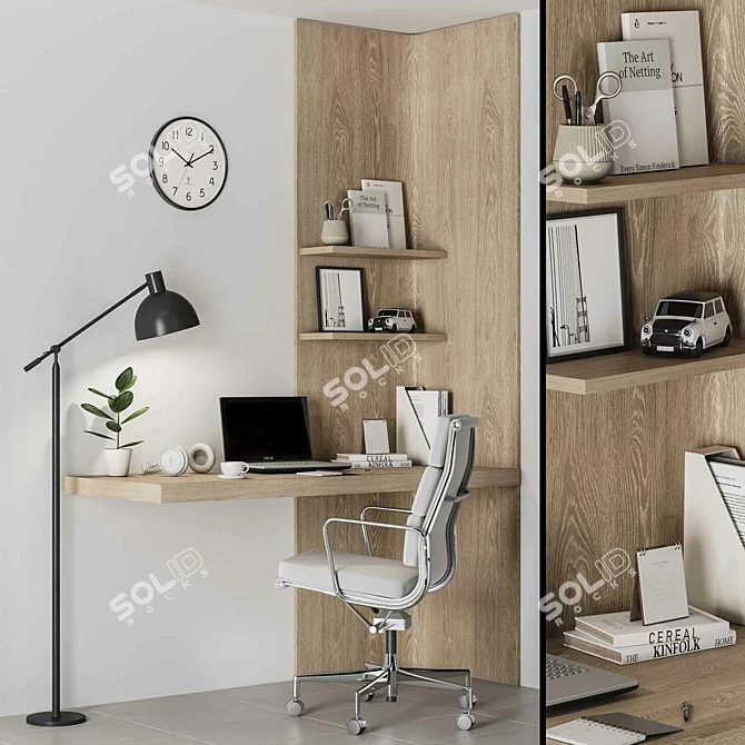 High-Quality 3D Workplace Models 3D model image 1