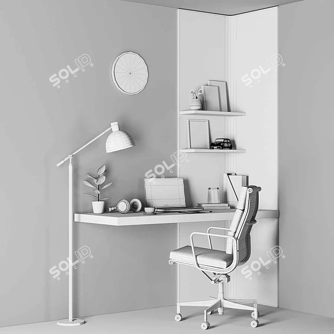 High-Quality 3D Workplace Models 3D model image 4