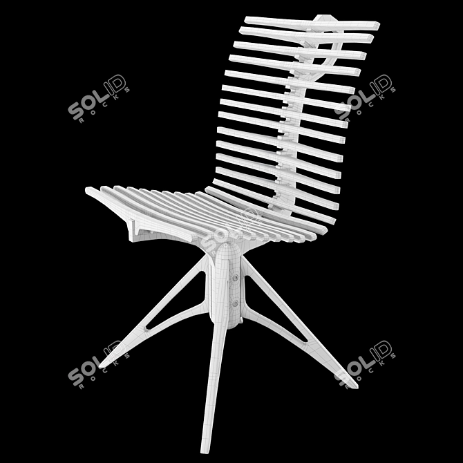 Modern Ergonomic Skeleton Chair 3D model image 3