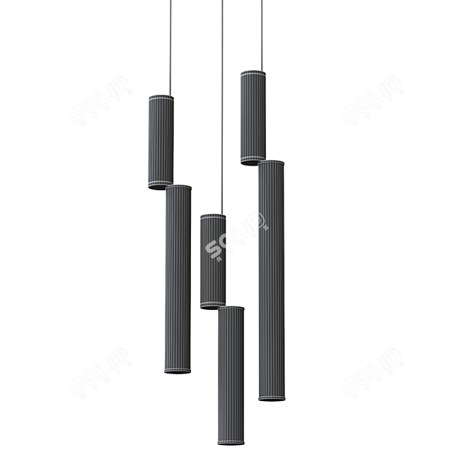 Modern Signal Pendant Light 3D model image 2