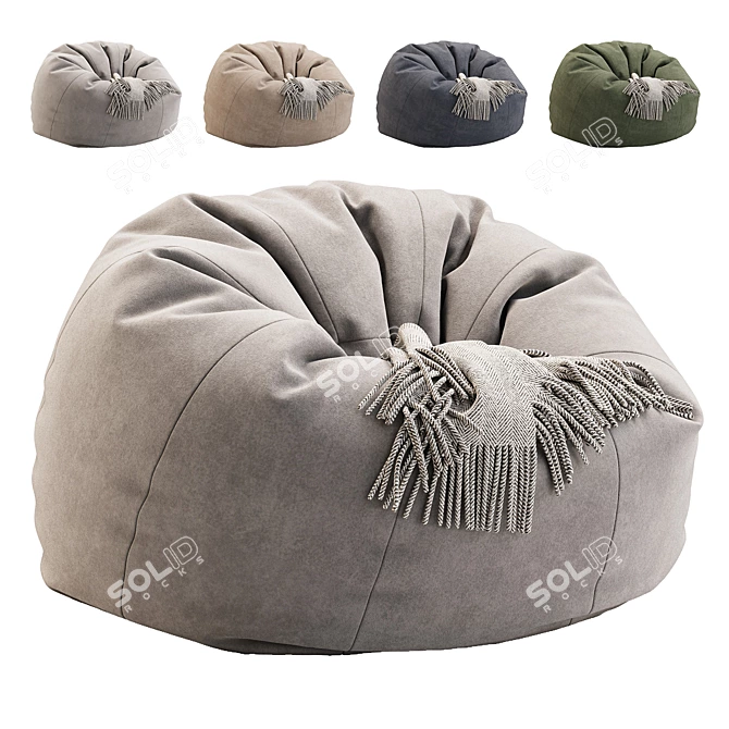 Contemporary Bean Bag Chair 3D model image 1