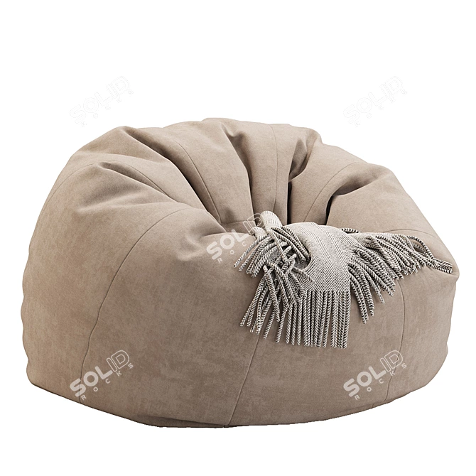 Contemporary Bean Bag Chair 3D model image 4