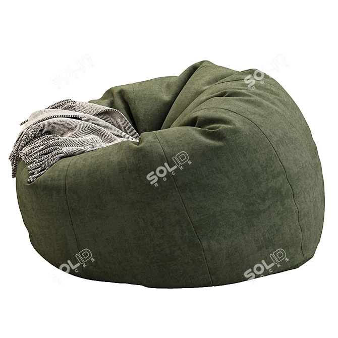 Contemporary Bean Bag Chair 3D model image 5