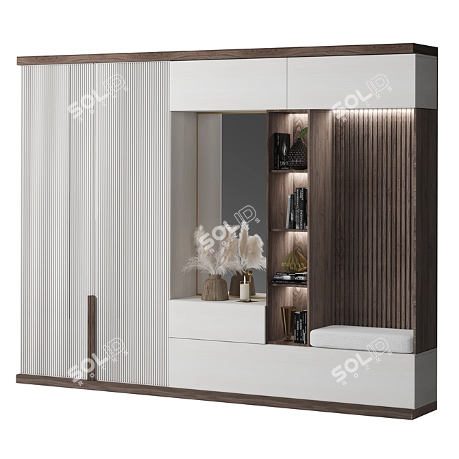  Contemporary Hallway Storage Composition 3D model image 3