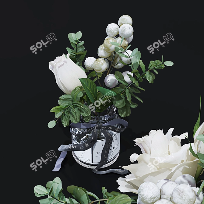 Floral Bouquet 3D Model Kit 3D model image 5