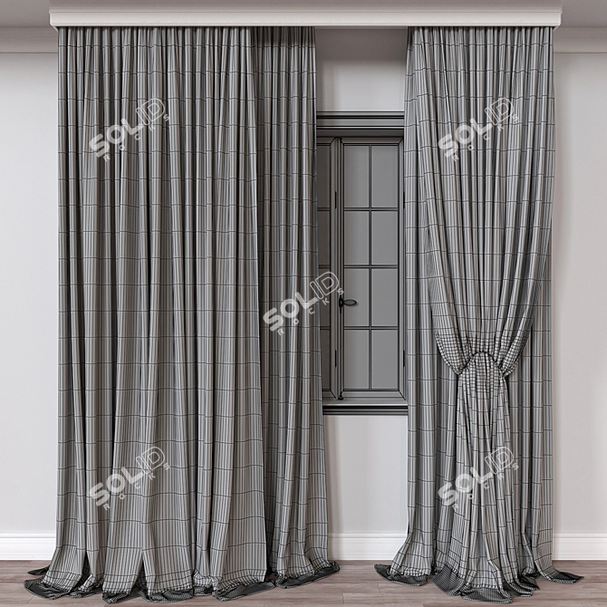 Dual-Render Curtain: 114913 Polygons 3D model image 4