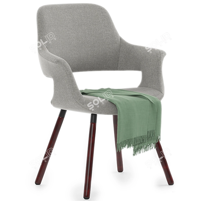 Modern Fabric Clive Chair 3D model image 1