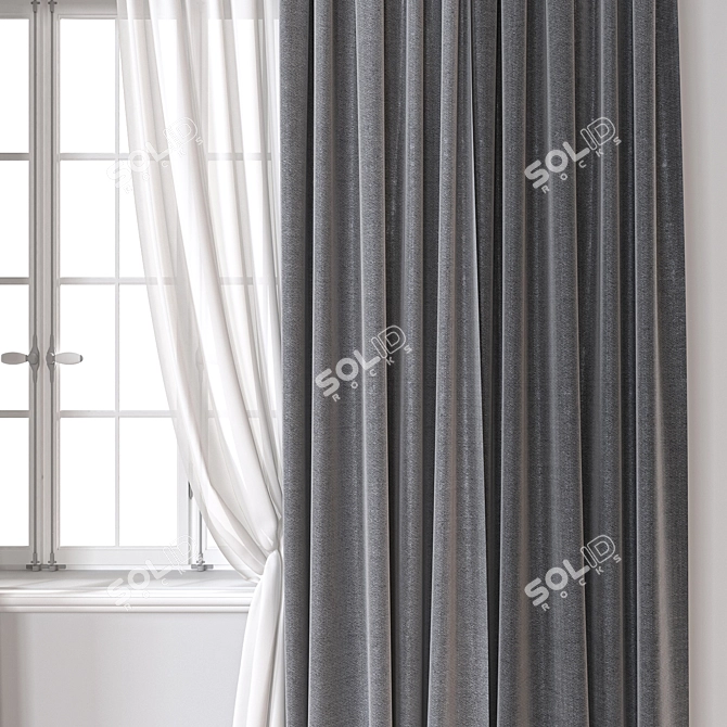 Modern Curtain 3D Models 3D model image 2