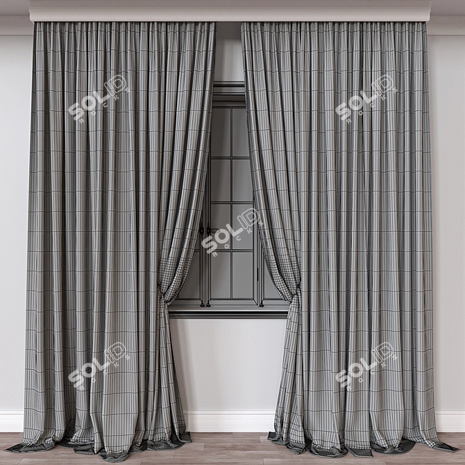 Versatile 3D Curtains Pack 3D model image 4