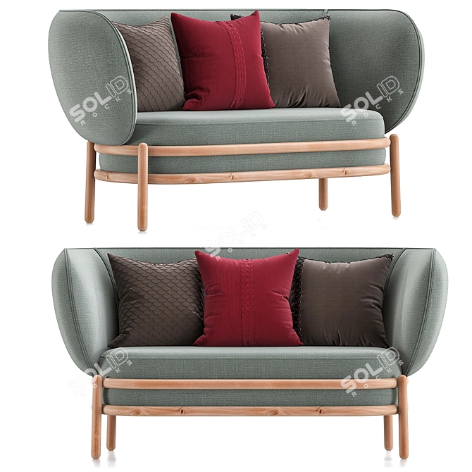 LUFTBALLOON Fabric Sofa - 3D Model 3D model image 2