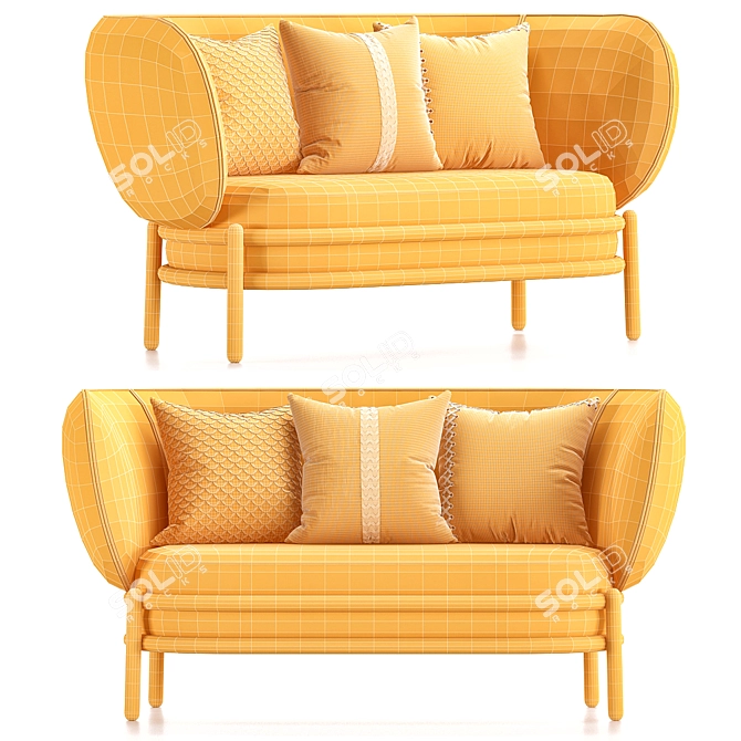 LUFTBALLOON Fabric Sofa - 3D Model 3D model image 5