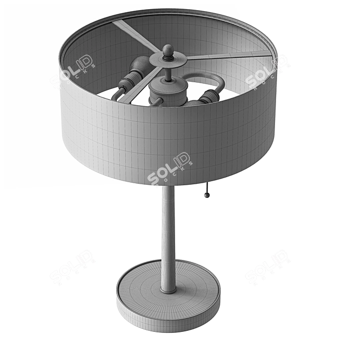 Nordic Metal LED Table Lamp 3D model image 4