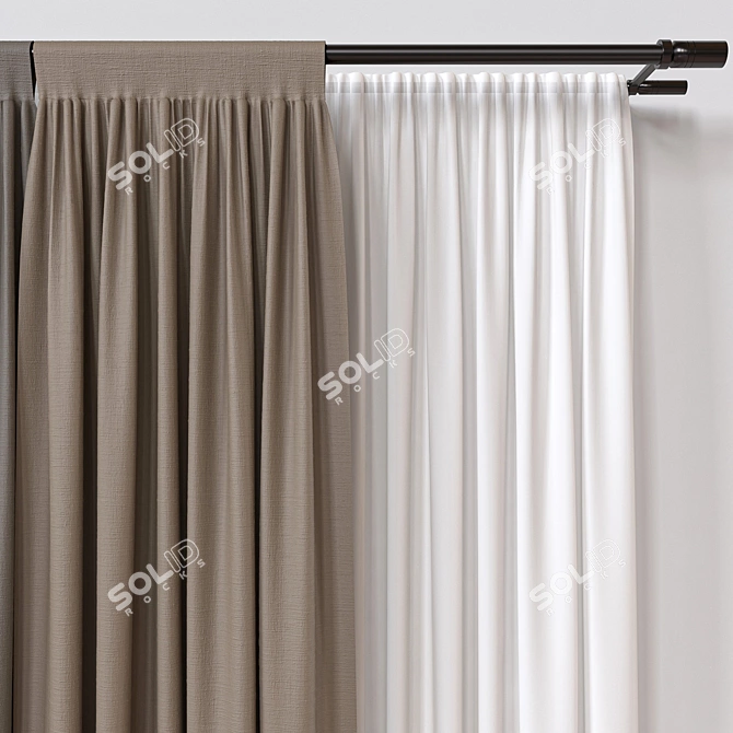 Window Curtain 3D Model Render 3D model image 3