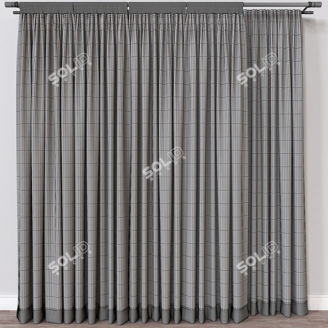 Window Curtain 3D Model Render 3D model image 4