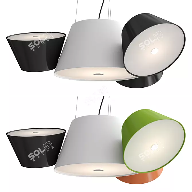 Modern Multi-Light Pendant Marset 3D model image 1