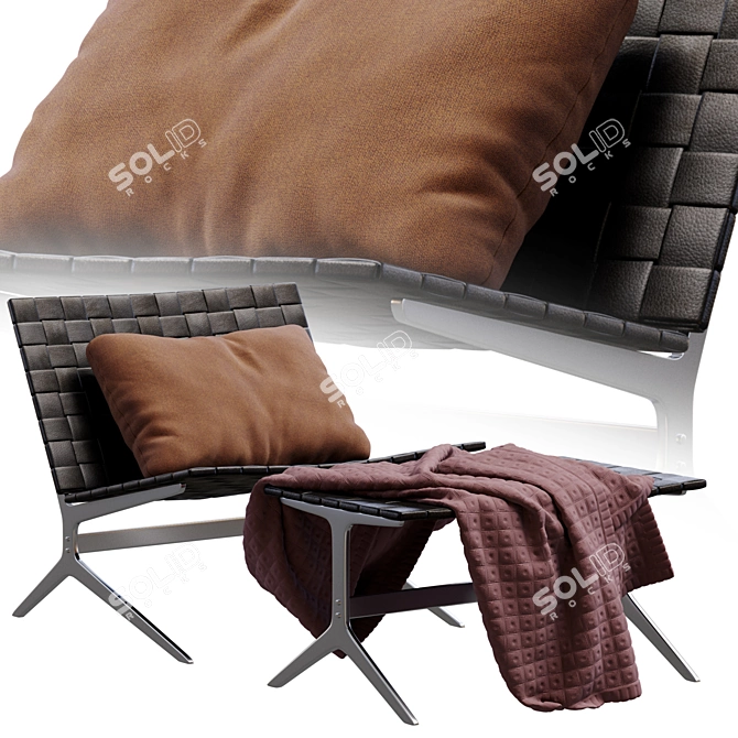 Stylish KAY LOUNGE Poliform 3D model image 2