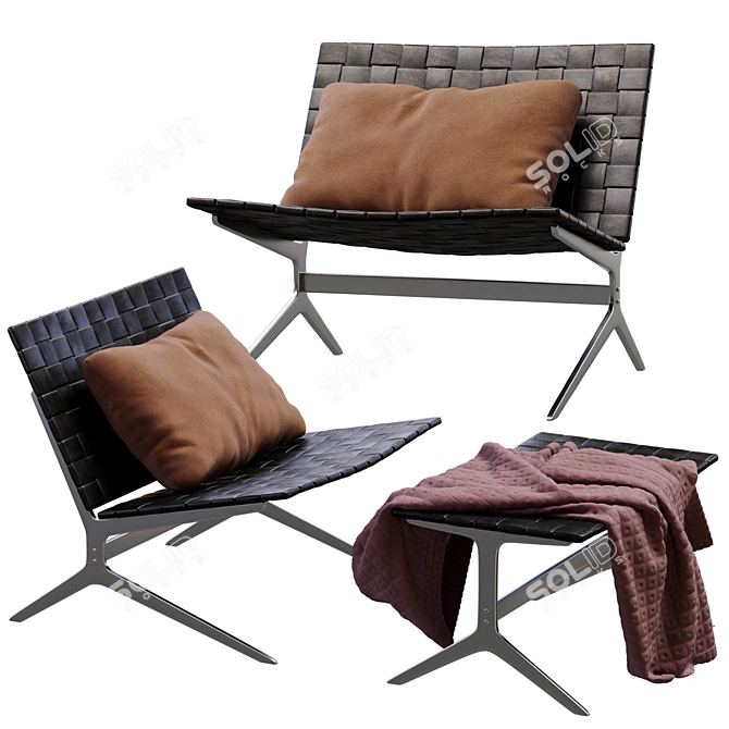 Stylish KAY LOUNGE Poliform 3D model image 4