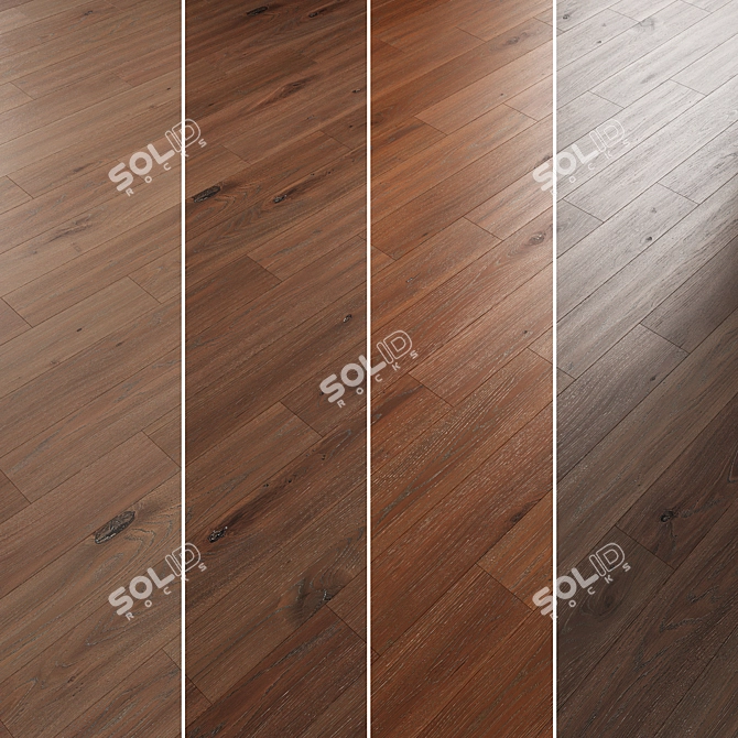 Oak Parquet Flooring Collection 3D model image 3