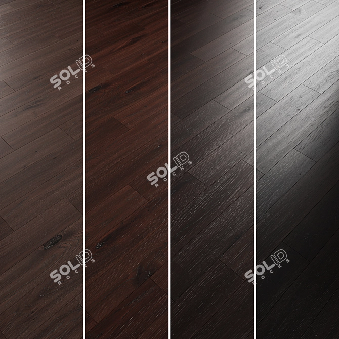 Oak Parquet Flooring Collection 3D model image 4