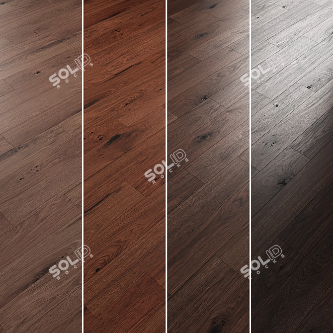 Oak Parquet Flooring Collection 3D model image 4