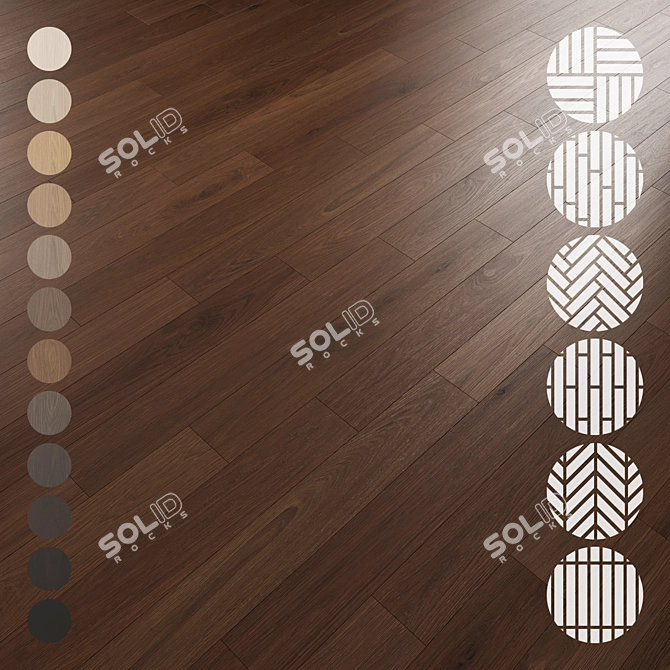 Oak Parquet Collection Set 3D model image 1