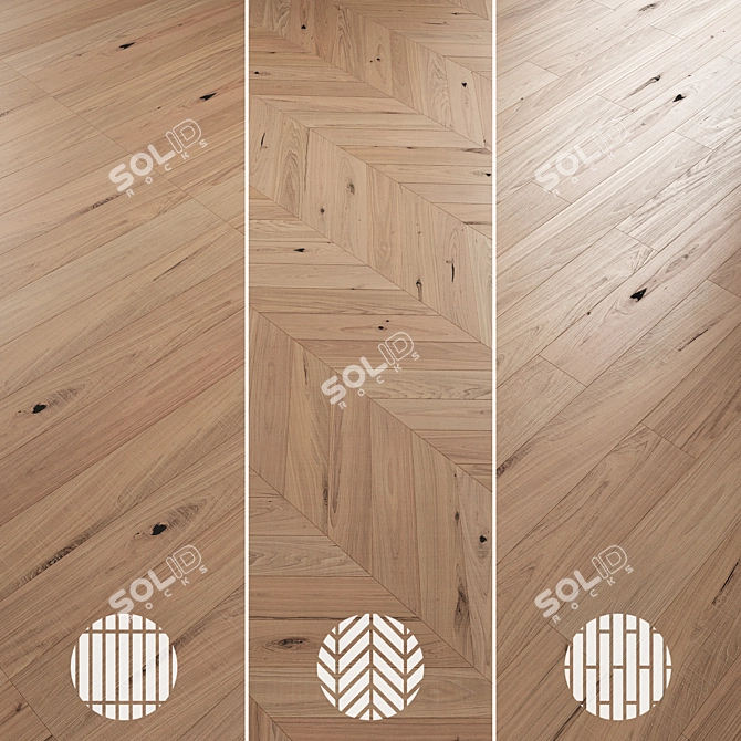  Oak Parquet Flooring Collection 3D model image 6