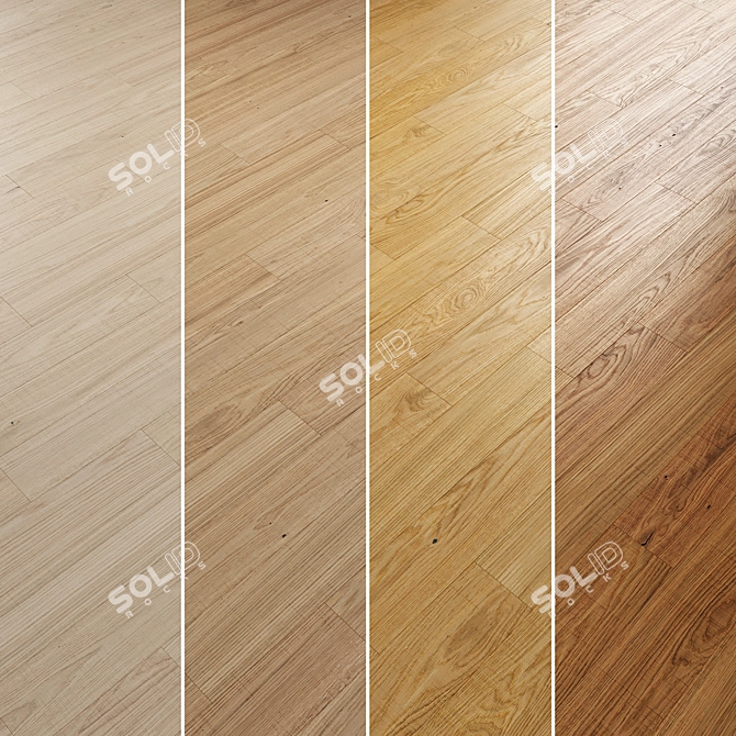 Oak Parquet Flooring Collection 3D model image 2