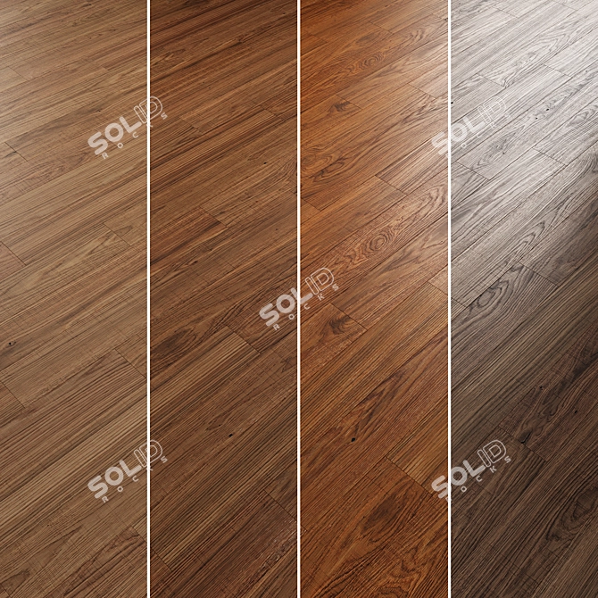 Oak Parquet Flooring Collection 3D model image 3